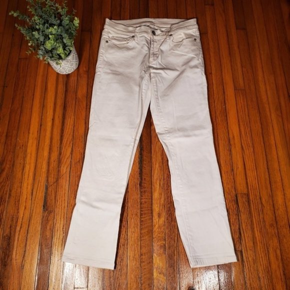 Loft Pastel Pink Jeans Modern Cuffed Crop Denim Preppy Blush Stretch Cotton 2 - Picture 2 of 6